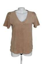 Blusa Renner em suede bege
