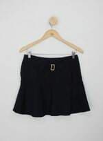 Minissaia bob store feminina azul com forro