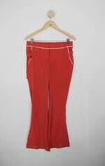 Calça de seda animale feminina coral