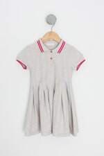 vestido pool kids kids cinza com pregas