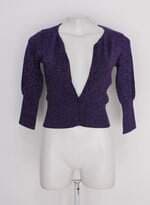 Cardigan spezzato feminino roxo