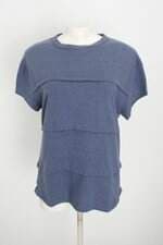 blusa mixed feminina azul com pregas