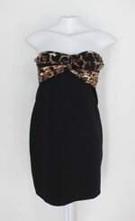 Vestido couturie feminino preto com Recortes