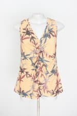blusa ashua feminina estampada com torção