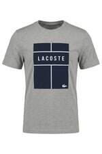 Camiseta Lacoste masculina cinza com silk