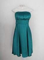 Vestido de Festa motive feminino verde com Faixa na Cintura e Pregas