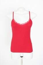 blusa de pijama lov feminina vermelha com renda