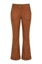 Calça de suede Shoulder feminina marrom
