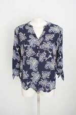 blusa a|k casual feminina estampada com barra mullet
