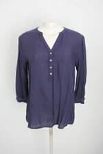 blusa a|k casual feminina roxa com barra mullet