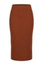 Saia Canelada Feminina Osklen Terracota