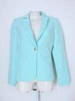 Blazer dona cota feminino azul turquesa 
