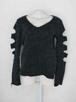 Blusa de tricot feminina verde e azul absolutti 