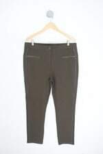 calça de tecido feminina verde