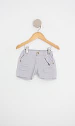 shorts C&A kids cinza xadrez