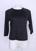 Blusa de malha united feminina preta estampada