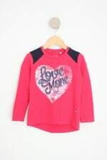blusa infantil rosa com silk