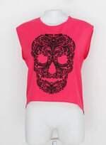 Regata feminina rosa com estampa h&m