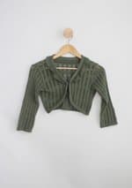 Cardigã Infantil verde militar