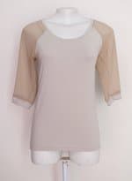 Blusa hering feminina cinza e bege