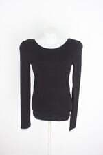 blusa agatha feminina preta com recortes