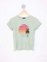 blusa kids verde com silk