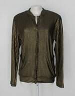 Casaco walk trendy feminino dourado com Com forro