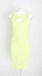 vestido calvin klein feminino verde com recortes