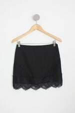 saia costume feminina preta com forro e renda