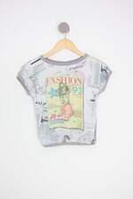 camiseta alpha beto kids cinza