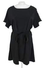 vestido Riachuelo feminino preto com faixa na cintura
