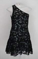 Vestido feminino preto e azul cavendish