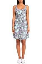 vestido fit feminino estampado 