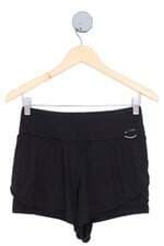 shorts de academia angé feminino preto com forro