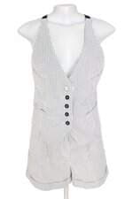 conjunto duas peças Carmim feminino cinza listrado