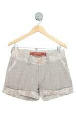shorts civil feminino bege com barra italiana