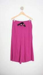 calça de tecido renner feminina rosa com cós com elástico