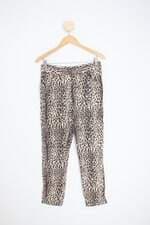 calça de sarja shoulder feminina estampada com fenda