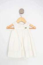vestido nick kids off white com forro e renda
