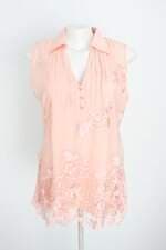blusa feminina rosa com aplique e forro