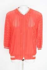 blusa simplelife feminina laranja com tule