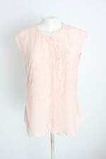blusa weekend maxmara feminina rosa com aplique e recortes