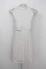 Vestido abercrombie & fich feminino rendado off-white
