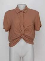 Blusa forever 21 feminino marrom com Cós com elástico