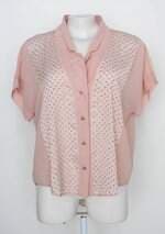 Camisa enjoy feminina rosa com Aplique