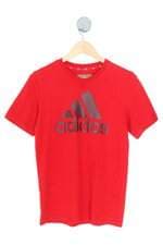 camiseta Adidas kids vermelha com silk