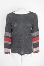 blusa reserva natural feminina cinza com recortes
