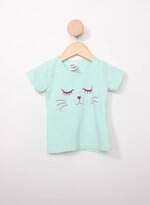 Camiseta Infantil controto verde com estampa