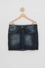saia jeans C&A feminina azul