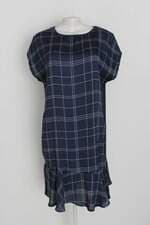 vestido riachuelo feminino azul estampado com peplum
